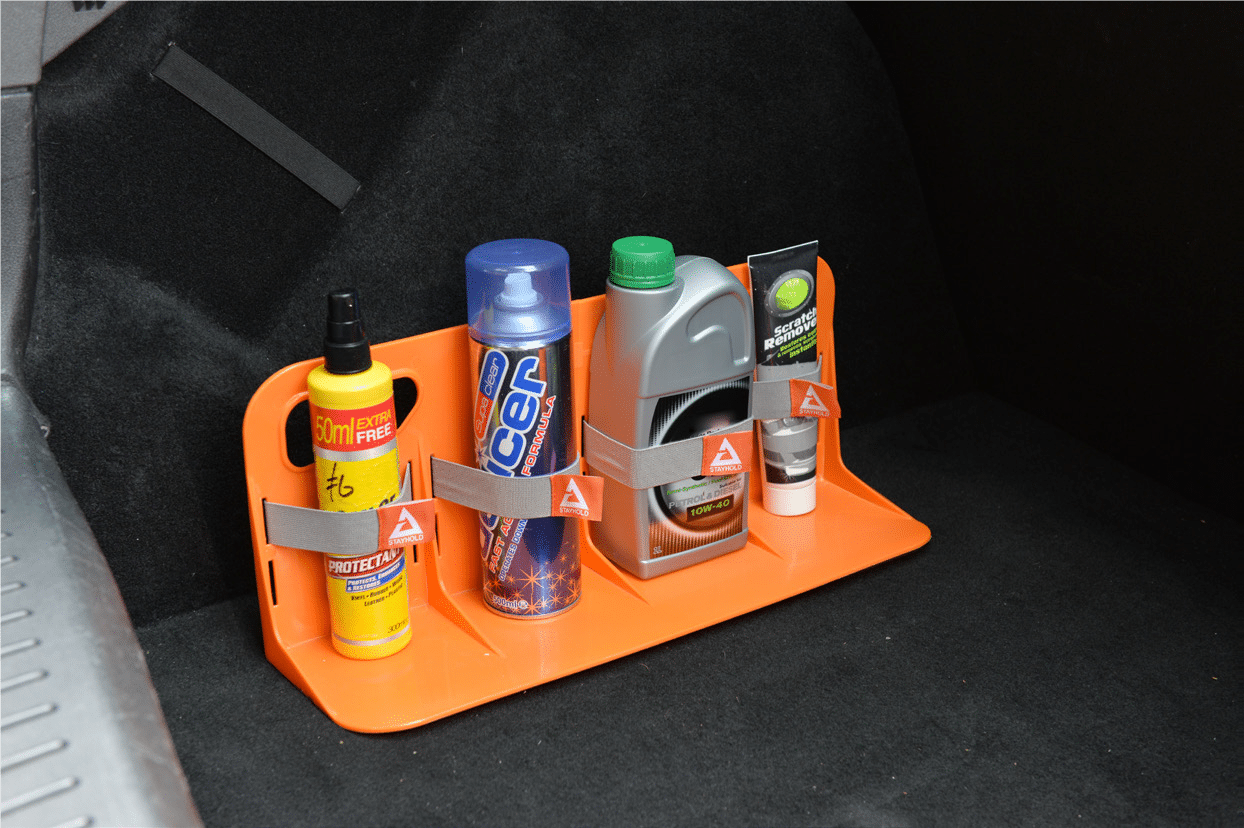 Organiseur De Coffre Stayhold Metro - S'accroche Au Tapis Avec Velcro - Taille M Bleu - Pour Voiture, SUV, Utilitaire
